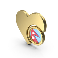 Heart Icon Flag of Nepal PNG & PSD Images