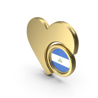 Heart Icon Flag of Nicaragua PNG & PSD Images