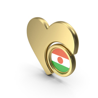 Heart Icon Flag of Niger PNG & PSD Images