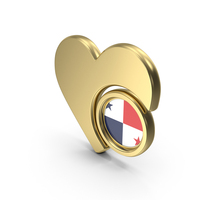 Heart Icon Flag of Panama PNG & PSD Images