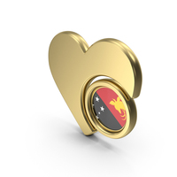 Heart Icon Flag of Papua New Guinea PNG & PSD Images