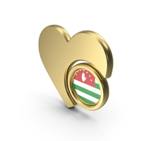 Heart Icon Flag of Republic of Abkhazia PNG & PSD Images