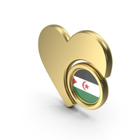 Heart Icon Flag of Sahrawi Arab Democratic Republic PNG & PSD Images