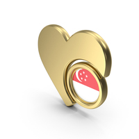 Heart Icon Flag of Singapore PNG & PSD Images