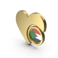 Heart Icon Flag of Sudan PNG & PSD Images
