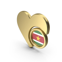 Flag Heart Icon Flag of Suriname PNG & PSD Images
