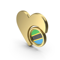 Heart Icon Flag of Tanzania PNG & PSD Images