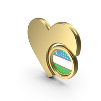 Heart Icon Flag of Uzbekistan PNG & PSD Images
