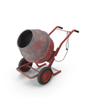 Red Industrial Concrete Mixer PNG & PSD Images