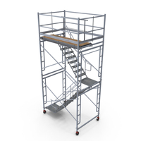 Gray Rolling Stair Industrial Tower PNG & PSD Images