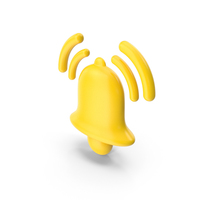 Yellow Ringing Bell Symbol PNG & PSD Images