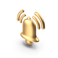 Gold Ringing Bell Symbol PNG & PSD Images