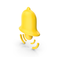 Yellow Ringing Bell Symbol PNG & PSD Images