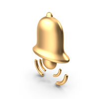 Gold Ringing Bell Symbol PNG & PSD Images
