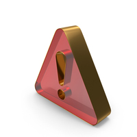 Dual Color Triangular Exclamation Mark Symbol PNG & PSD Images