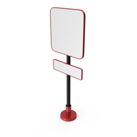 Blank Road Sign With Square Top & Rectangular Bottom PNG & PSD Images