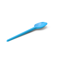 Plastic Spoon Blue PNG & PSD Images