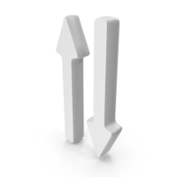 White Web Up & Down Arrow Direction Symbol PNG & PSD Images
