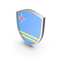 Aruba Flag Shield PNG & PSD Images