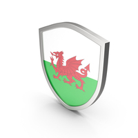 Wales Flag Shield PNG & PSD Images