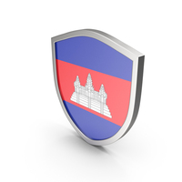 Cambodia Flag Shield PNG & PSD Images