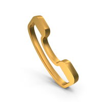 Gold Call Icon PNG & PSD Images