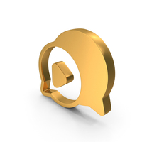 Gold Chat Bubble Music Symbol PNG & PSD Images