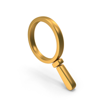 Gold Magnifying Glass Search Icon PNG & PSD Images