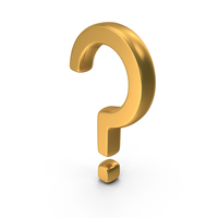 Gold Question Mark Symbol PNG & PSD Images