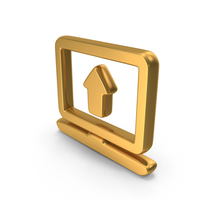 Gold Upload Computer Web Symbol PNG & PSD Images