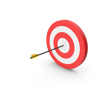 Red Bullseye Target with Arrow PNG & PSD Images