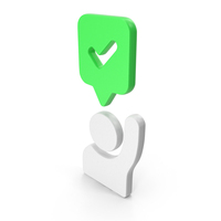 User Raise Hand Tick Mark Symbol PNG & PSD Images