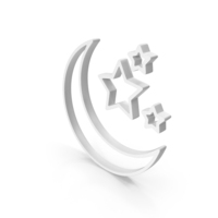 Three Stars With Moon Decorative PNG & PSD Images