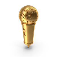 Gold Cartoon Microphone PNG & PSD Images