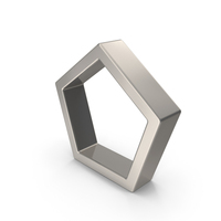 Silver Basic Pentagon Frame PNG & PSD Images