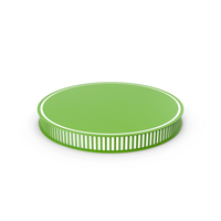 Green Cylindrical Display Podium, Lighted-Up. PNG & PSD Images