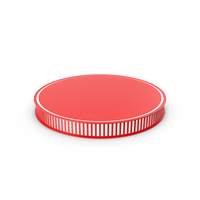 Red  Cylindrical Display Podium, Lighted-Up. PNG & PSD Images