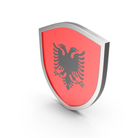 Albania Flag Shield Symbol PNG & PSD Images