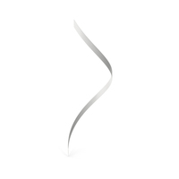 White Curly Ribbon PNG & PSD Images