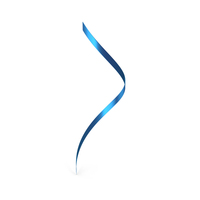 Blue Curly Ribbon PNG & PSD Images