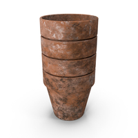 Small Dirty Four Pot Stack PNG & PSD Images