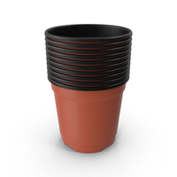 Small Clean Ten Pot Stack PNG & PSD Images