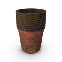 Small Dirty Ten Pot Stack PNG & PSD Images