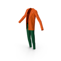 Green Pants And Orange Blazer PNG & PSD Images
