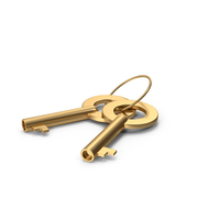 Gold Handcuff Keys PNG & PSD Images