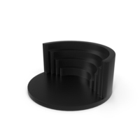 Black Round Podium, Step Pall Behind It. PNG & PSD Images