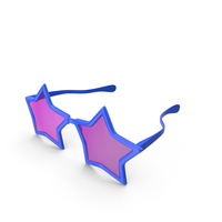 Giant Blue Party Star Sunglasses PNG & PSD Images