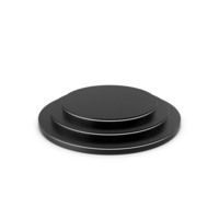 Product Display Podium With Black Round Steps. Strip Lighting On Side Surfaces PNG & PSD Images