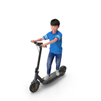 Boy With KickScooter PNG & PSD Images