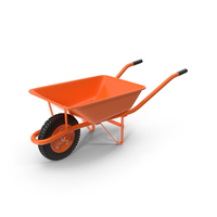 Construction Single Wheel Barrow PNG & PSD Images